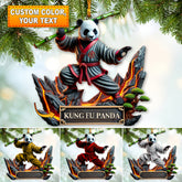 Maxcorners Custom Ornament, Kung Fu Panda Ornament, Christmas Decor 2D Flat LM2211