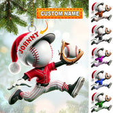 Maxcorners Custom Name Baseball Ornament, Christmas Gift for Baseball Lover52 2D Flat LM2111