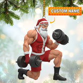 Maxcorners Christmas Gymer Santa, Home Decor, Christmas Ornament, Personalized Ornament 2D Flat LM2111