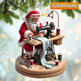 Maxcorners Tailor Santa Christmas Ornament, Personalized Ornament 2D Flat LM2211