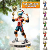 Maxcorners Custom Name and Number Volleyball Ornament, Volleyball Lover Christmas Gift 2D Flat LM2111