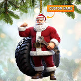 Maxcorners Christmas Santa Mechanic, Home Decor, Christmas Ornament, Personalized Ornament 2D Flat LM2111
