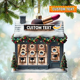 Maxcorners Custom Name Beauty Salon Ornament, Beauty Shop Christmas Decor 2D Flat LM2111