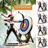 Maxcorners Custom Name Archery Christmas Ornament, Christmas Gift 2D Flat LM2111