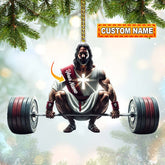 Maxcorners Custom Name Jesus Gym Ornament, Gymnastics Christmas Decoration 2D Flat LM2111