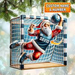 Maxcorners Custom Name and Number Soccer Ornament, Soccer Christmas Gift 2D Flat LM2111