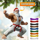 Maxcorners Karate Santa, Home Decor, Christmas Ornament, Personalized Ornament 2D Flat LM2111