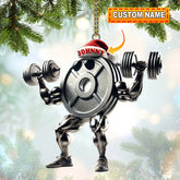 Maxcorners Custom Name Work Out Ornament, Gymnastics Christmas Gift 2D Flat LM2111