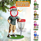Maxcorners Custom Name Golf Ornament, Christmas Gift Decoration 2D Flat LM2211