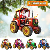 Maxcorners Santa Rides Truck, Home Decor, Christmas Ornament, Personalized Ornament 2D Flat LM2111