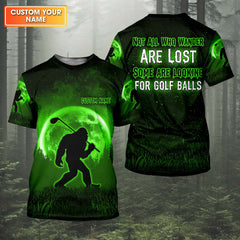 Maxcorners Not All Who Wander Are Lost Bigfoot Custom Golf Shirt, Personalized Golf Shirt, Funny Golf Polo Shirt