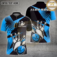 Maxcorners Bowling Shirt Striking Pins Multioptions Personalized Name, Team Name Unisex 3D Shirt (4 Colors)