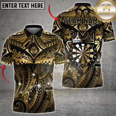Maxcorners Dart Shirt Royal Crown Gold Pattern Multioptions Personalized Name, Team Name Unisex 3D Shirt (4 Colors)