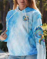 Maxcorners Smell The Sea Feel The Breeze Turtle Compass All Over Print LM2101