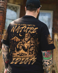 Maxcorners The Closer I Get To Nature Bigfoot Campfire All Over Print LM2101