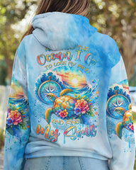 Maxcorners And Into The Ocean I Go Turtle Compass All Over Print LM2101