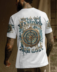 Maxcorners Not All Who Wander Are Lost Compass All Over Print LM2101