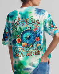 Maxcorners Not All Who Wander Are Lost Tie Dye All Over Print LM2101