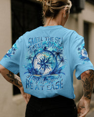 Maxcorners Smell The Sea Feel The Breeze Compass All Over Print LM2101