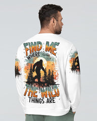 Maxcorners (Hot Deal) Find Me Where The Wild Things Are Bigfoot All Over Print LM1601