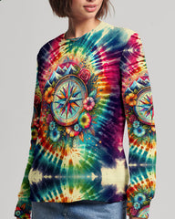 Maxcorners Not All Who Wander Are Lost Tie Dye All Over Print LM2101