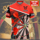 Maxcorners Darts For Team Design Multicolor Option Best Darts Player Gift, Personalized Name Polo Shirt