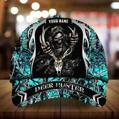 Maxcorners Epic Skull Deer Hunting 3D Multicolor Personalized Cap