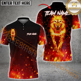 Maxcorners Fire Wolf Doartboard Darts Jersey Multicolor Options Personalized Name, Team Name 3D Shirt (4 Colors)
