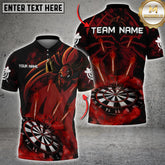 Maxcorners Darts Polo Shirt Spider Lightning Dartboard Design Multioptions Personalized Name, Team Name Unisex 3D Shirt (4 Colors)