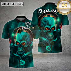 Maxcorners Darts Shirt Skull Flame Eye Inferno Multioptions Personalized Name, Team Name Unisex 3D Shirt