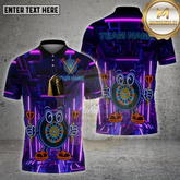 Maxcorners Darts Dartboard Dual Darts Maze Neon Multicolor Options Personalized Name, Team Name 3D Shirt (4 Colors