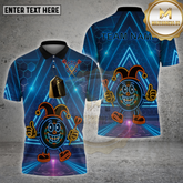 Maxcorners Darts Dartboard Neon Joker Thumbs Up Style Multicolor Options Personalized Name, Team Name 3D Shirt (4 Colors)