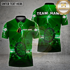 Maxcorners Darts Shirt Dartboard Lightning Glow Multioptions Personalized Name, Team Name Unisex 3D Shirt (4 Colors)