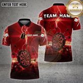 Maxcorners Darts Shirt Dartboard Lightning Glow Multioptions Personalized Name, Team Name Unisex 3D Shirt (4 Colors)