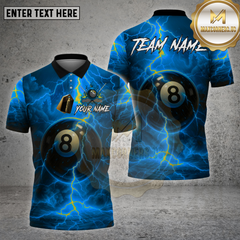 Maxcorners Billiards Shirt 8 Ball Electric Energy Multioptions Personalized Name, Team Name Unisex 3D Shirt (4 Colors)