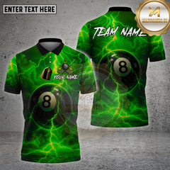 Maxcorners Billiards Shirt 8 Ball Electric Energy Multioptions Personalized Name, Team Name Unisex 3D Shirt (4 Colors)