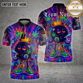 Maxcorners Billiards Shirt Neon Graffiti 8 Ball Multioptions Personalized Name, Team Name Unisex 3D Shirt (4 Colors)