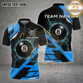 Maxcorners Billiards Shirt 8 Ball Cyber Tech Glow Multioptions Personalized Name, Team Name Unisex 3D Shirt (4 Colors)