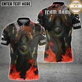 Maxcorners Bowling Shirt Magic Flame Wizard Multioptions Personalized Name, Team Name Unisex 3D Shirt (4 Colors)
