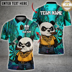 Maxcorners Darts Panda Cigar Graffiti Style Multioptions Personalized Name, Team Name Unisex 3D Shirt (4 Colors)