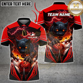 Maxcorners Bowling Black Panther Power Smash Multicolor Options Personalized Name, Team Name 3D Shirt (4 Colors)