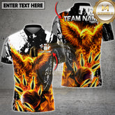 Maxcorners Bowling Phoenix Fire Strike Multicolor Options Personalized Name, Team Name 3D Shirt (4 Colors)