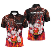 Maxcorners Bowling Thunder And Fire Pro Multicolor Option Customized Name 3D Shirt