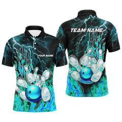 Maxcorners Bowling Thunder And Fire Pro Multicolor Option Customized Name 3D Shirt