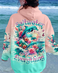 Maxcorners Saltwater Heals Everything Dolphins Compass All Over Print LM2101