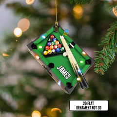Maxcorners Custom Photo Ornament For Billiards Lovers