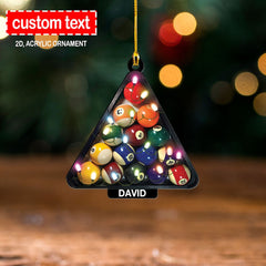 Maxcorners Personalized Billiards Ornament ,Billiards Accessories Christmas Tree Ornament Hanging Decoration House Xmas 2024
