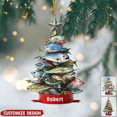 Maxcorners Personalized Fishing Christmas Ornament: Acrylic Keepsake Gift