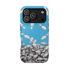 Maxcorners Bowling Phone Case - Pinfall - MagSafe Compatible | Impact-Resistant iPhone Case Full Wrap Phone Case LM0812