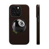 Maxcorners Billiards 8 Ball - Number 8 Pool Ball (Brown) Full Wrap Phone Case LM1012